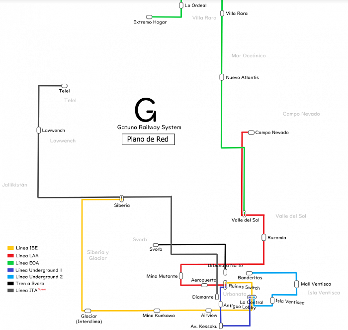 Plano de red | Gatuno Railway System