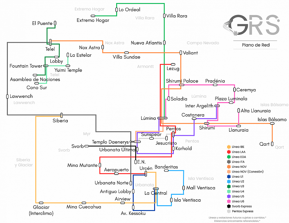 Plano de red | Gatuno Railway System