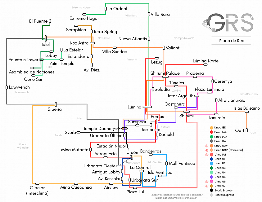 Plano de red | Gatuno Railway System