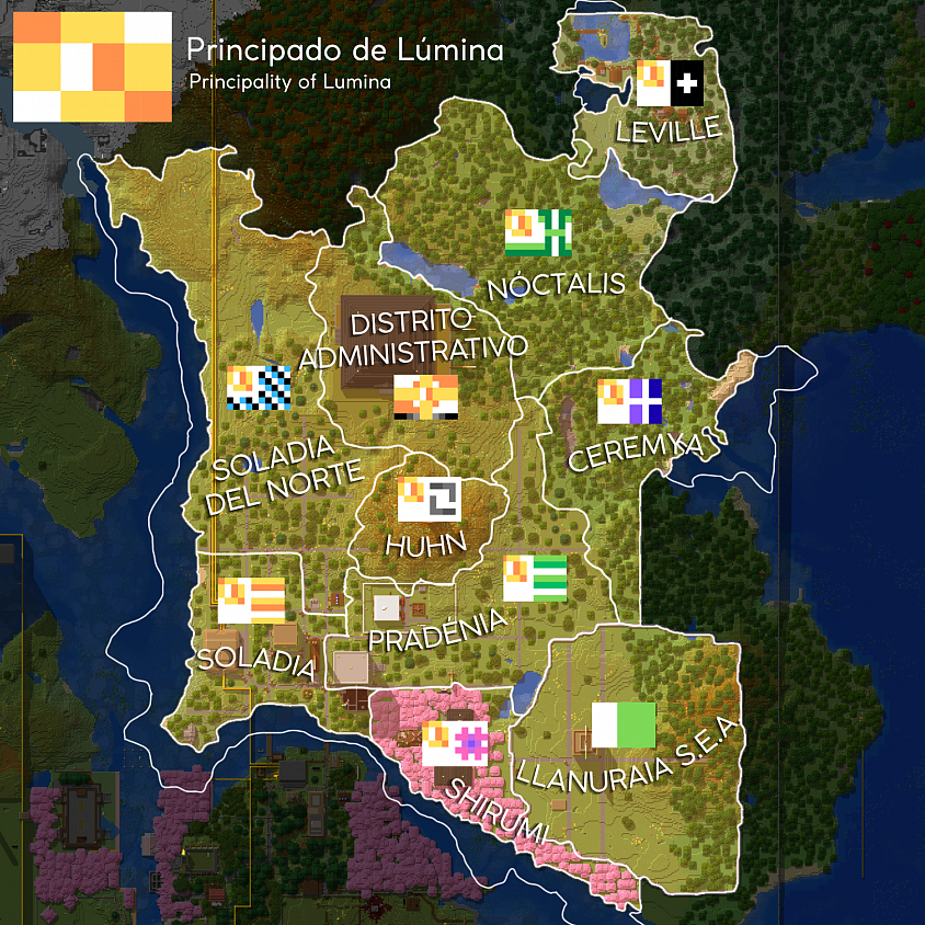 Mapa de las subdivisiones de Lúmina. (02/07/26)